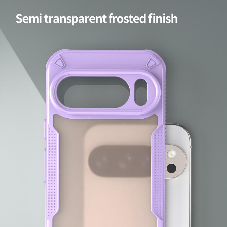 For Google Pixel 10 Pro Armor Glaze PC Hybrid TPU Phone Case(Purple) - Google Cases by buy2fix | Online Shopping UK | buy2fix