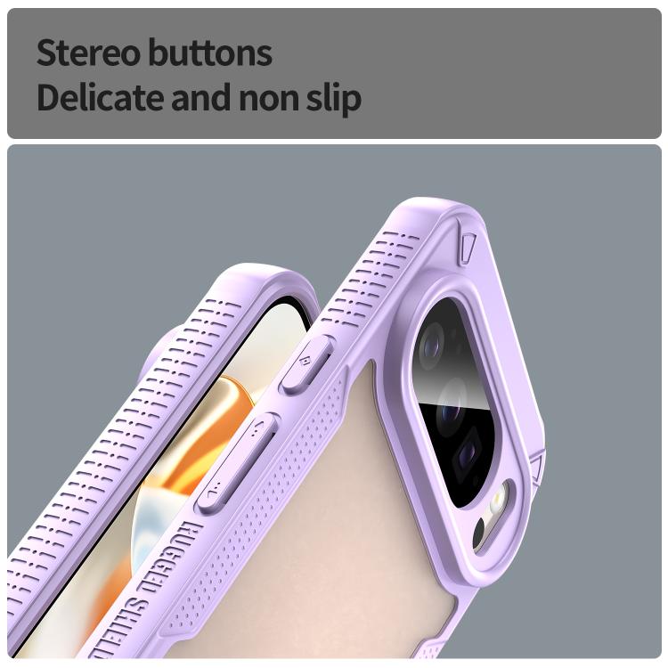 For Google Pixel 10 Pro Armor Glaze PC Hybrid TPU Phone Case(Purple) - Google Cases by buy2fix | Online Shopping UK | buy2fix