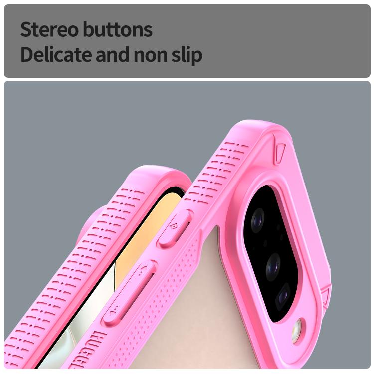 For Google Pixel 10 Armor Glaze PC Hybrid TPU Phone Case(Pink) - Google Cases by buy2fix | Online Shopping UK | buy2fix