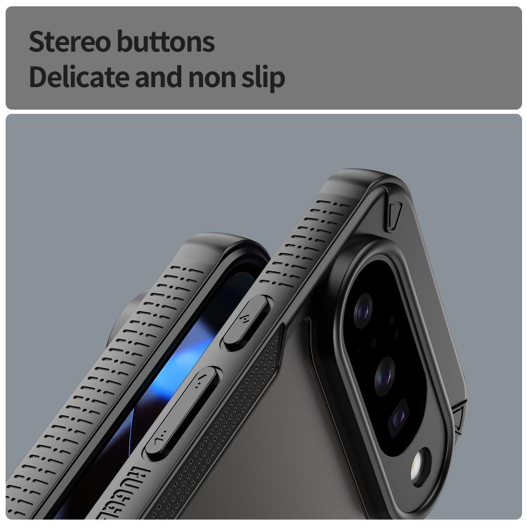 For Google Pixel 10 Armor Glaze PC Hybrid TPU Phone Case(Black) - Google Cases by buy2fix | Online Shopping UK | buy2fix