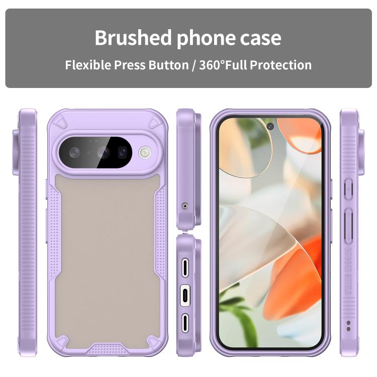 For Google Pixel 10 Armor Glaze PC Hybrid TPU Phone Case(Purple) - Google Cases by buy2fix | Online Shopping UK | buy2fix
