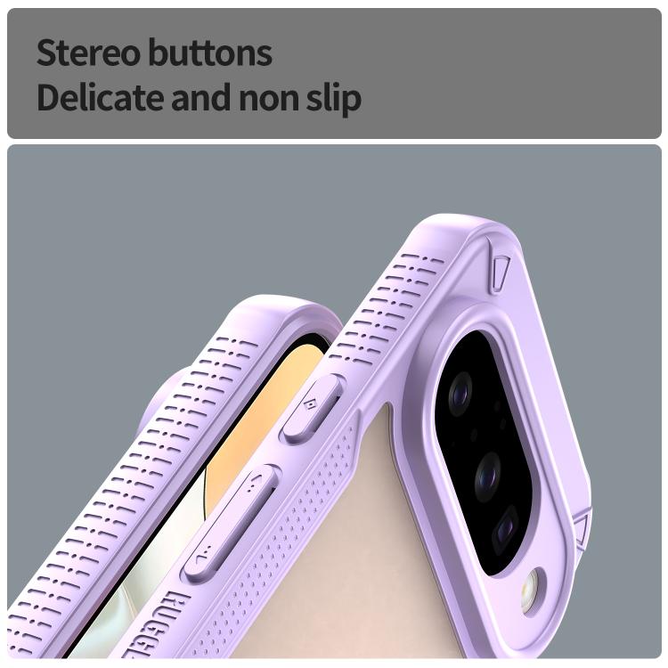 For Google Pixel 10 Armor Glaze PC Hybrid TPU Phone Case(Purple) - Google Cases by buy2fix | Online Shopping UK | buy2fix