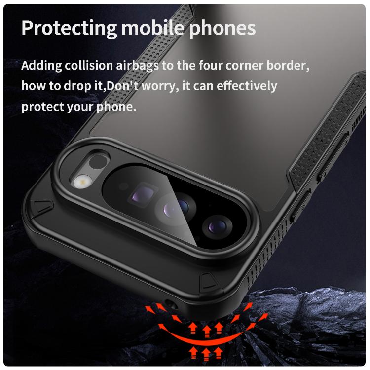 For Google Pixel 10 Pro XL Armor Glaze PC Hybrid TPU Phone Case(Black) - Google Cases by buy2fix | Online Shopping UK | buy2fix