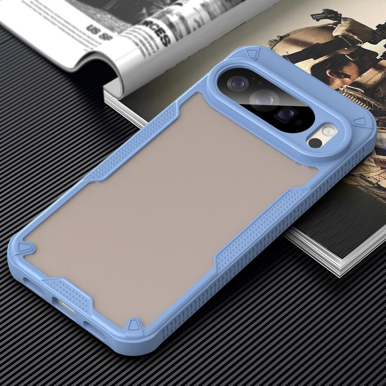 For Google Pixel 10 Pro XL Armor Glaze PC Hybrid TPU Phone Case(Blue) - Google Cases by buy2fix | Online Shopping UK | buy2fix