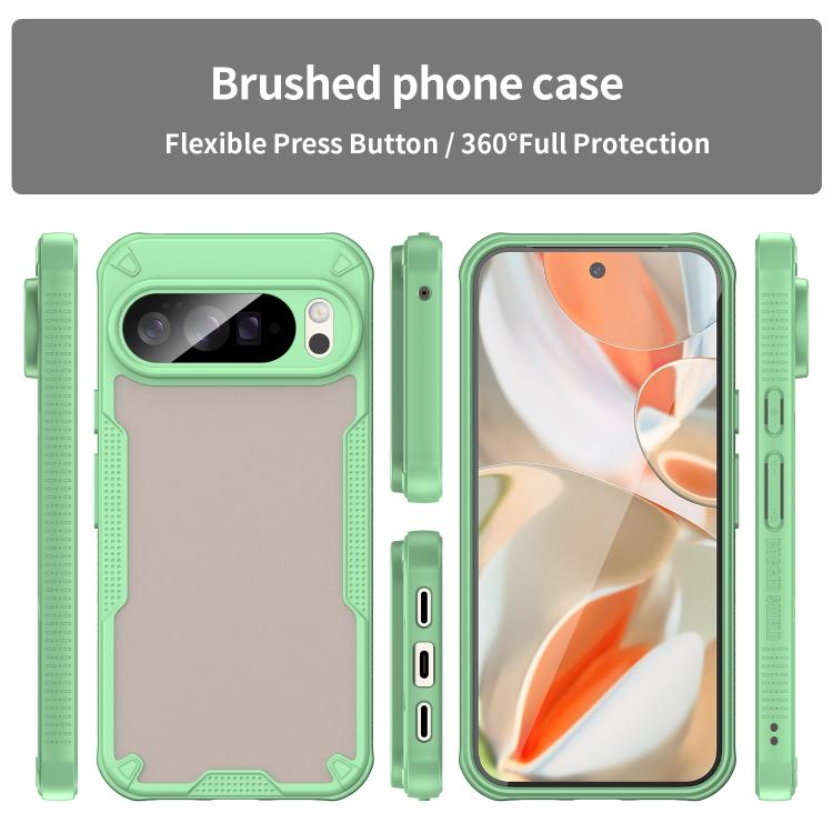 For Google Pixel 10 Pro XL Armor Glaze PC Hybrid TPU Phone Case(Green) - Google Cases by buy2fix | Online Shopping UK | buy2fix