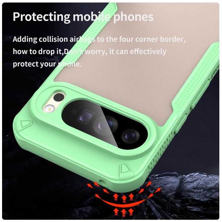 For Google Pixel 10 Pro XL Armor Glaze PC Hybrid TPU Phone Case(Green) - Google Cases by buy2fix | Online Shopping UK | buy2fix