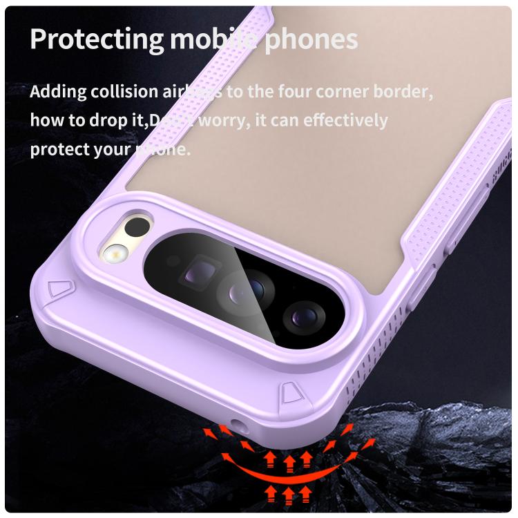 For Google Pixel 10 Pro XL Armor Glaze PC Hybrid TPU Phone Case(Purple) - Google Cases by buy2fix | Online Shopping UK | buy2fix