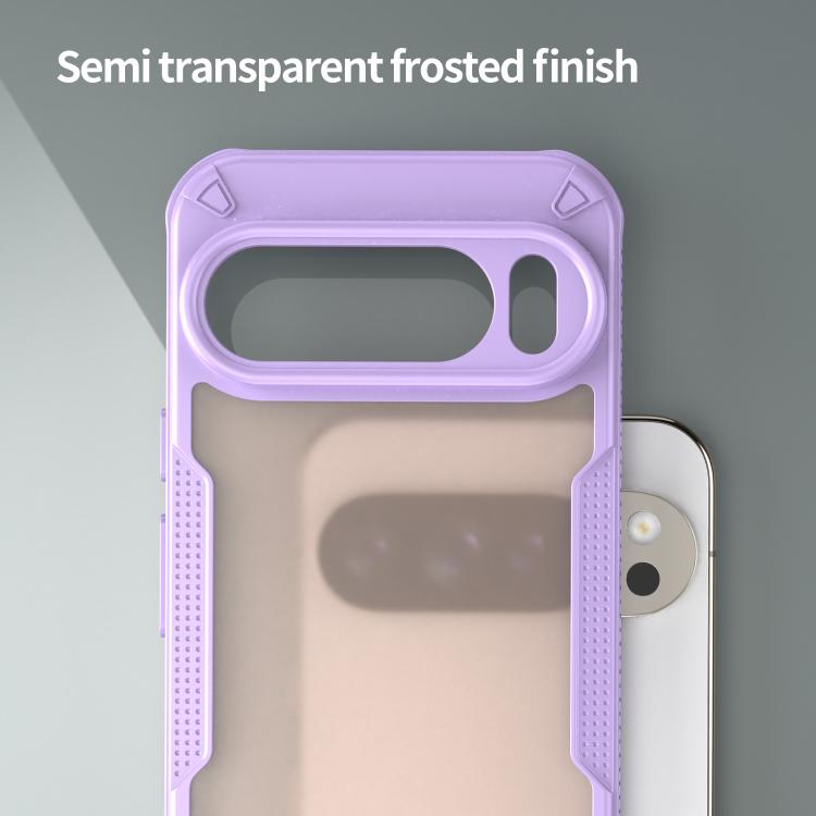 For Google Pixel 10 Pro XL Armor Glaze PC Hybrid TPU Phone Case(Purple) - Google Cases by buy2fix | Online Shopping UK | buy2fix