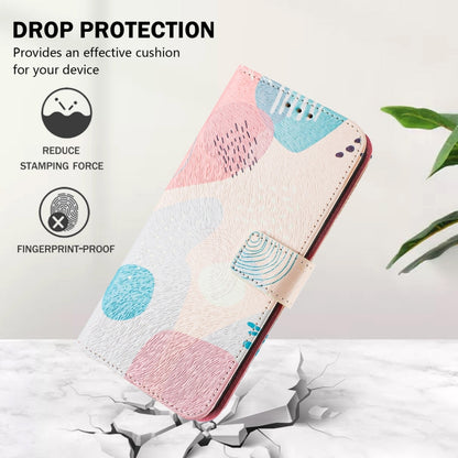 For iPhone 16e Art Colored Drawing Pattern Leather Phone Case(Graffiti puzzle) - iPhone 16e Cases by buy2fix | Online Shopping UK | buy2fix