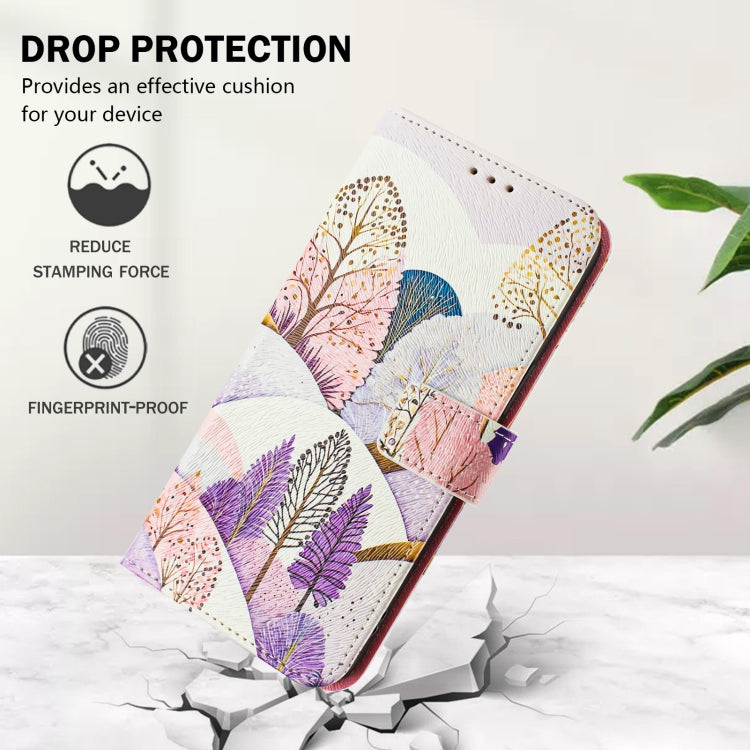 For iPhone 16e Art Colored Drawing Pattern Leather Phone Case(Landscape) - iPhone 16e Cases by buy2fix | Online Shopping UK | buy2fix
