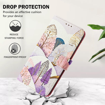 For iPhone 16e Art Colored Drawing Pattern Leather Phone Case(Landscape) - iPhone 16e Cases by buy2fix | Online Shopping UK | buy2fix