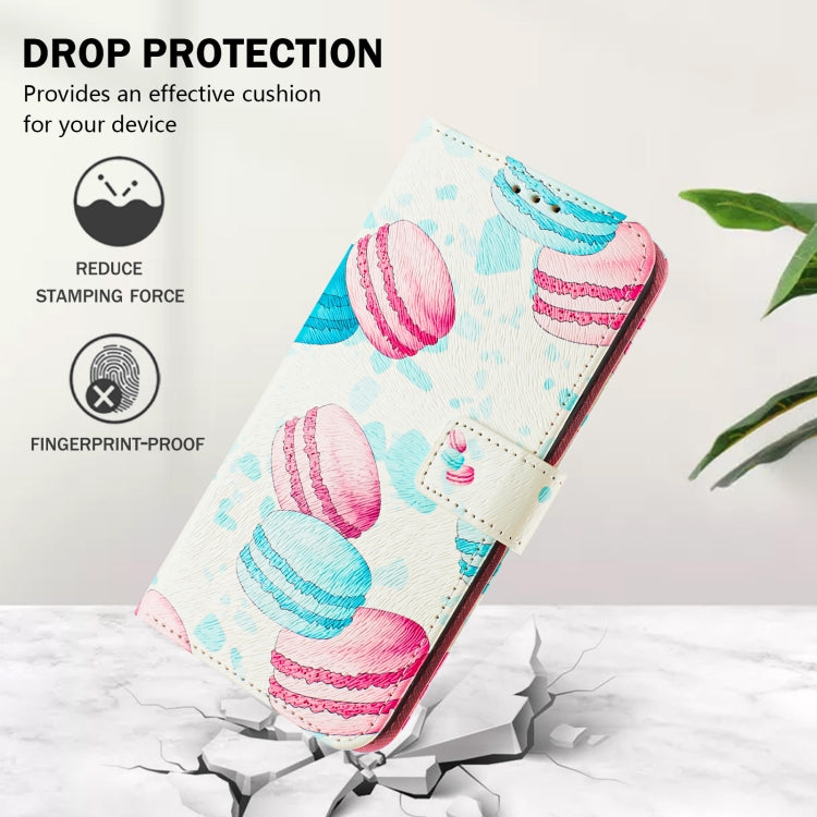 For iPhone 16e Art Colored Drawing Pattern Leather Phone Case(Cake) - iPhone 16e Cases by buy2fix | Online Shopping UK | buy2fix