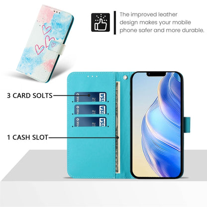 For iPhone 16e Art Colored Drawing Pattern Leather Phone Case(LOVE ME) - iPhone 16e Cases by buy2fix | Online Shopping UK | buy2fix