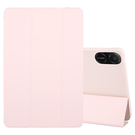 For Honor Pad X8b / X8a / X9 Tri-fold Silicone Leather Tablet Case(Pink)