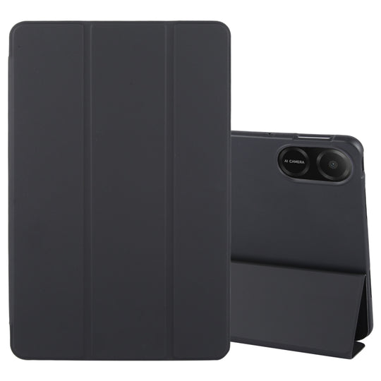 For Honor Pad X8b / X8a / X9 Tri-fold Silicone Leather Tablet Case(Black)