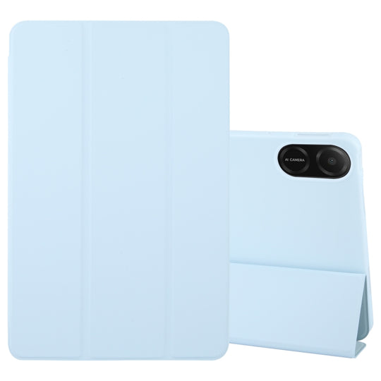 For Honor Pad X8b / X8a / X9 Tri-fold Silicone Leather Tablet Case(Ice Blue)