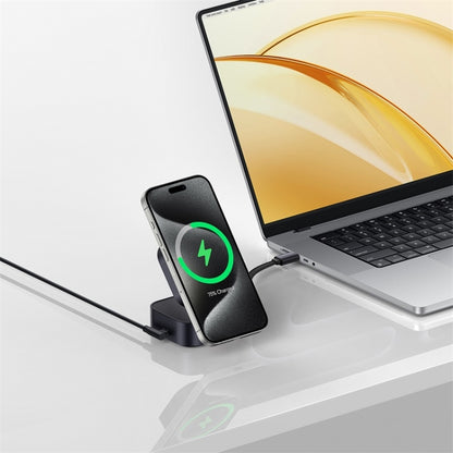 Baseus OS PicoGo Qi2 67W 2 in 1 Magnetic Wireless Charger with 1m Type-C to Type-C Elbow Data Cable(Black) - Wireless Charger by Baseus | Online Shopping UK | buy2fix