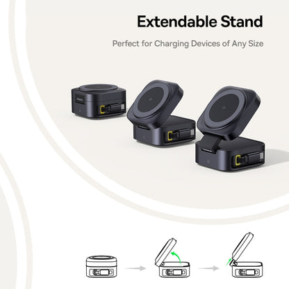 Baseus OS PicoGo Qi2 67W 2 in 1 Magnetic Wireless Charger with 1m Type-C to Type-C Elbow Data Cable(Black) - Wireless Charger by Baseus | Online Shopping UK | buy2fix