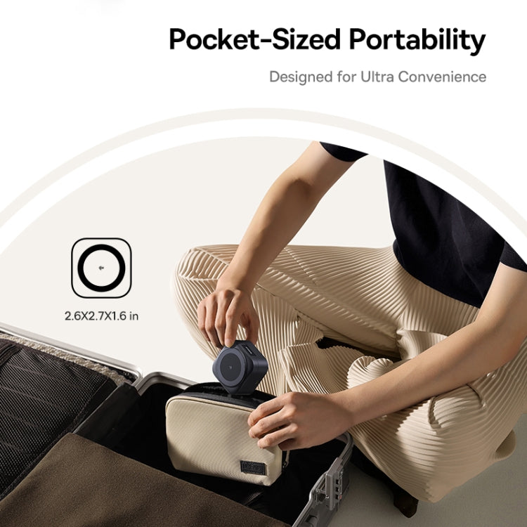 Baseus OS PicoGo Qi2 67W 2 in 1 Magnetic Wireless Charger with 1m Type-C to Type-C Elbow Data Cable(Black) - Wireless Charger by Baseus | Online Shopping UK | buy2fix