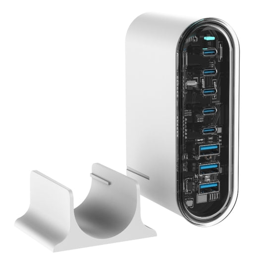 268W GaN 5 Type-C 3 USB Multi Ports Sharing Desktop Charger, Plug:UK Plug(White) - Multifunction Charger by buy2fix | Online Shopping UK | buy2fix