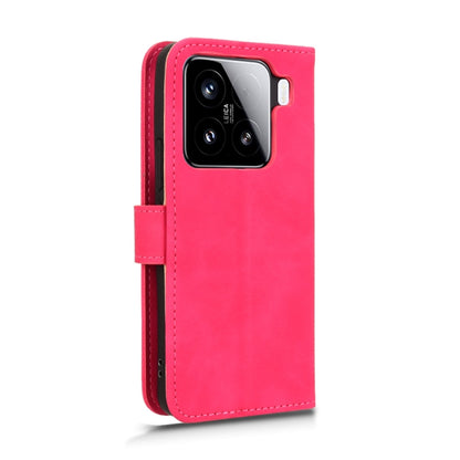 For Xiaomi 15 Skin Feel Magnetic Flip Leather Phone Case(Rose Red) - 15 Cases by buy2fix | Online Shopping UK | buy2fix