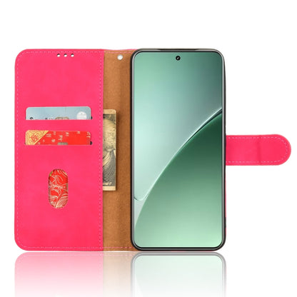 For Xiaomi 15 Skin Feel Magnetic Flip Leather Phone Case(Rose Red) - 15 Cases by buy2fix | Online Shopping UK | buy2fix