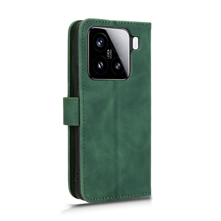 For Xiaomi 15 Pro Skin Feel Magnetic Flip Leather Phone Case(Green) - 15 Pro Cases by buy2fix | Online Shopping UK | buy2fix