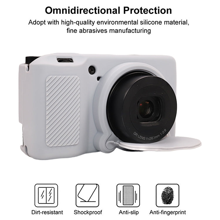 For Ricoh GR III Soft Silicone Protective Case(Grey) - Protective Case by buy2fix | Online Shopping UK | buy2fix