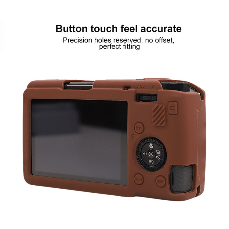 For Ricoh GR III Soft Silicone Protective Case(Coffee) - Protective Case by buy2fix | Online Shopping UK | buy2fix