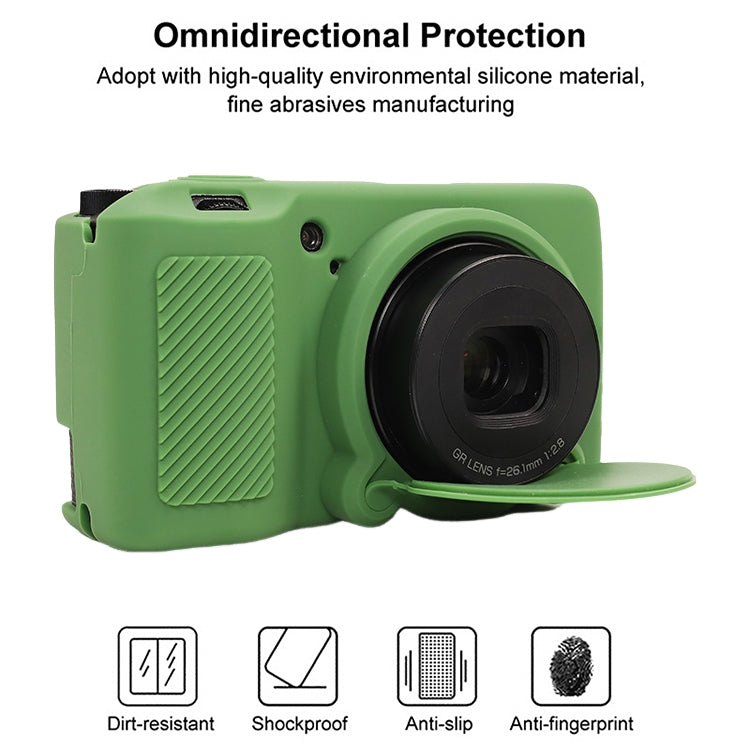 For Ricoh GR III Soft Silicone Protective Case(Green) - Protective Case by buy2fix | Online Shopping UK | buy2fix