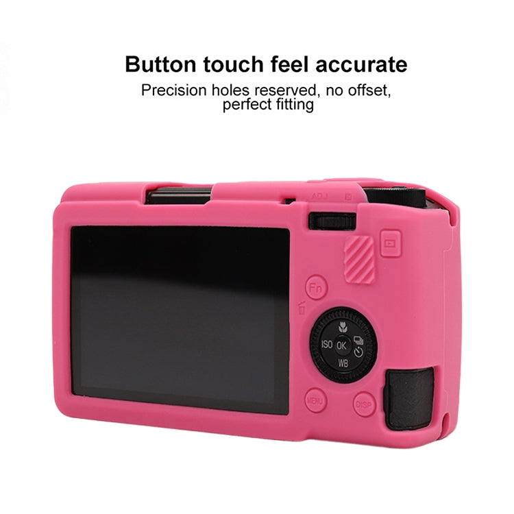 For Ricoh GR III Soft Silicone Protective Case(Rose Red) - Protective Case by buy2fix | Online Shopping UK | buy2fix