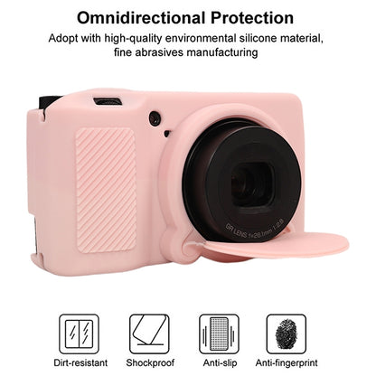 For Ricoh GR III Soft Silicone Protective Case(Sweet Smoke Pink) - Protective Case by buy2fix | Online Shopping UK | buy2fix