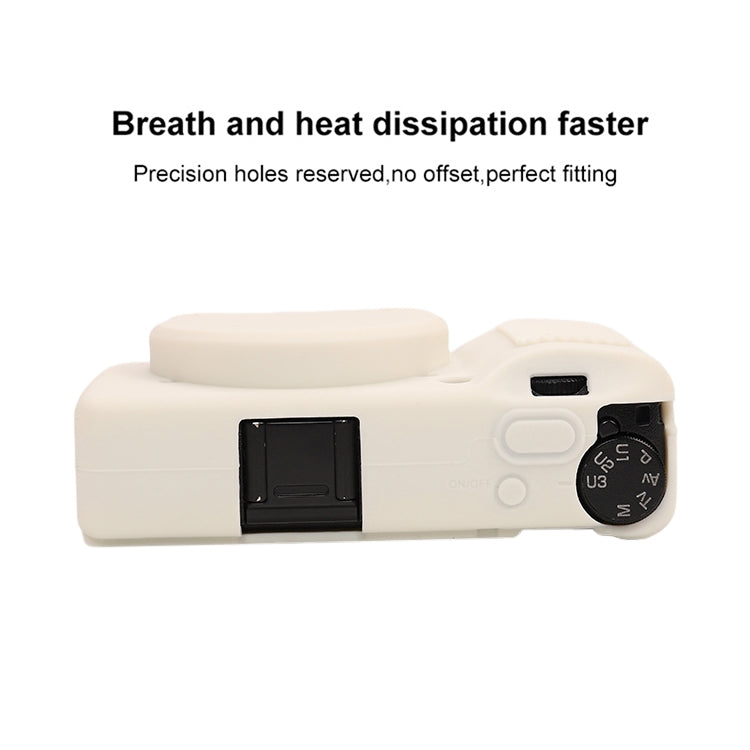 For Ricoh GR III Soft Silicone Protective Case(White) - Protective Case by buy2fix | Online Shopping UK | buy2fix