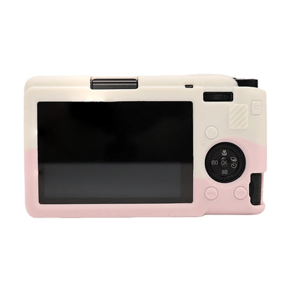 For Ricoh GR III Soft Silicone Protective Case(White Pink) - Protective Case by buy2fix | Online Shopping UK | buy2fix