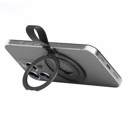 Metal Magsafe Magnetic Ring Silicone Band Phone Holder(Silver) - Ring Holder by buy2fix | Online Shopping UK | buy2fix