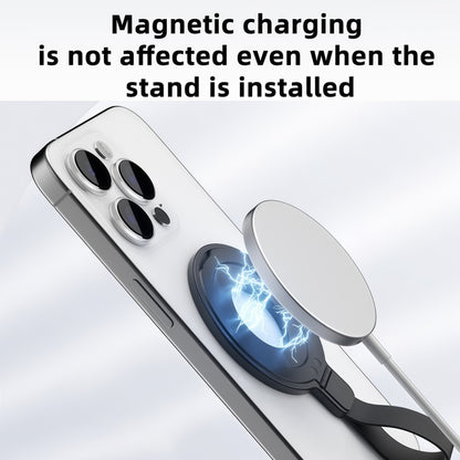 Metal Magsafe Magnetic Ring Silicone Band Phone Holder(Grey) - Ring Holder by buy2fix | Online Shopping UK | buy2fix