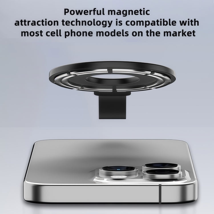 Metal Magsafe Magnetic Ring Silicone Band Phone Holder(Silver) - Ring Holder by buy2fix | Online Shopping UK | buy2fix