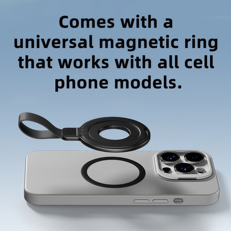 Metal Magsafe Magnetic Ring Silicone Band Phone Holder(Grey) - Ring Holder by buy2fix | Online Shopping UK | buy2fix