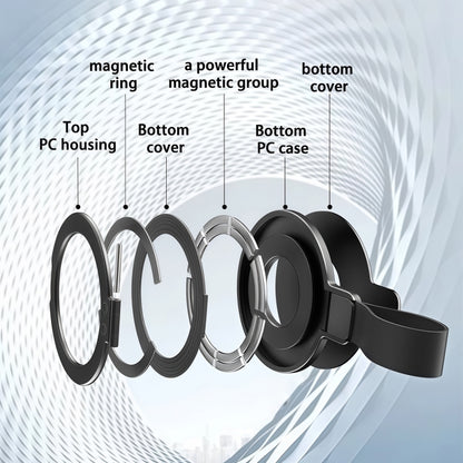 Metal Magsafe Magnetic Ring Silicone Band Phone Holder(Purple) - Ring Holder by buy2fix | Online Shopping UK | buy2fix