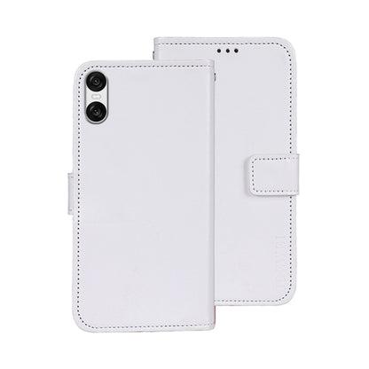 For Sony Xperia 10 VI idewei Crazy Horse Texture Leather Phone Case(White) by idewei