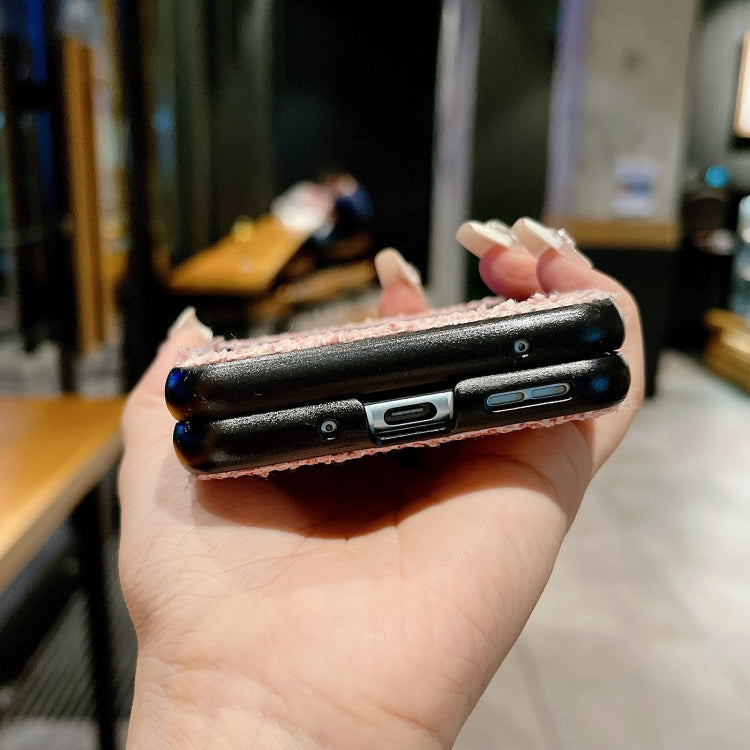 For Motorola Razr 40 Ultra Plaid Fabric PC Protective Phone Case(Black) by buy2fix