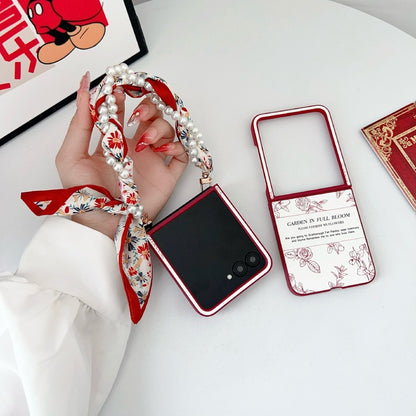 For Motorola Razr 50 Ultra Sketch Flower Pattern Phone Case(Rose) by buy2fix