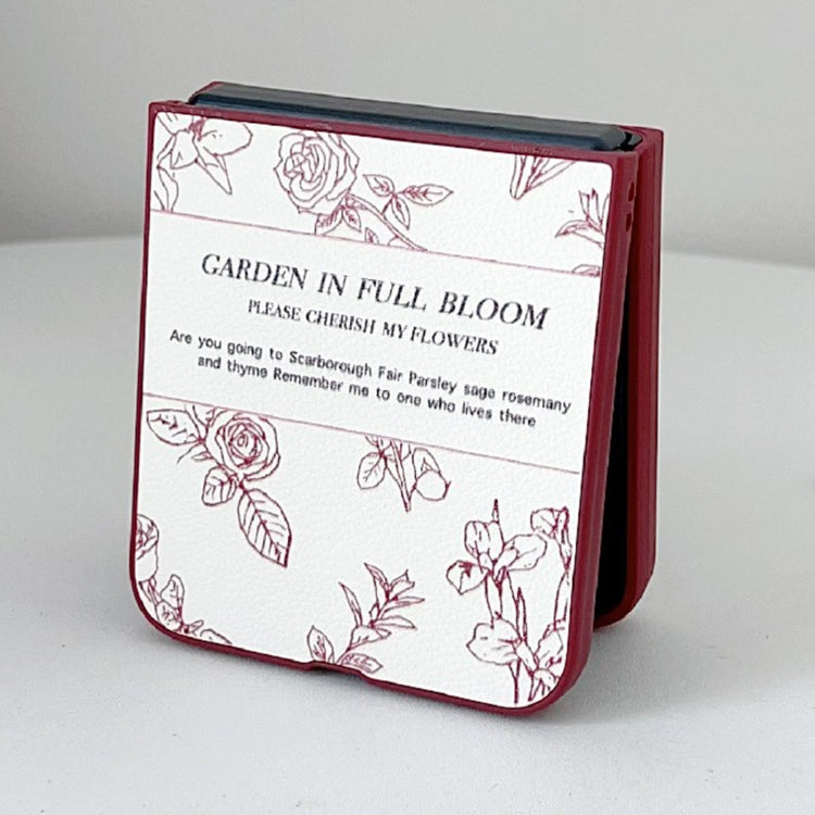 For Motorola Razr 50 Sketch Flower Pattern Phone Case(Rose) by buy2fix