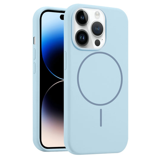 For iPhone 14 Pro Liquid Silicone MagSafe Phone Case(Blue)