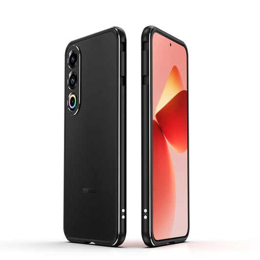For Meizu 21 Aurora Series Lens Protector + Metal Frame Phone Case(Black Silver) - Meizu by buy2fix | Online Shopping UK | buy2fix
