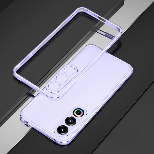 For Meizu 21 Aurora Series Lens Protector + Metal Frame Phone Case(Purple Silver) - More Brand by buy2fix | Online Shopping UK | buy2fix