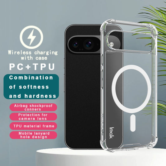 For Google Pixel 9 / 9 Pro IMAK Space Shield PC + TPU Airbag Shockproof MagSafe Phone Case(Transparent) - Google Cases by imak | Online Shopping UK | buy2fix