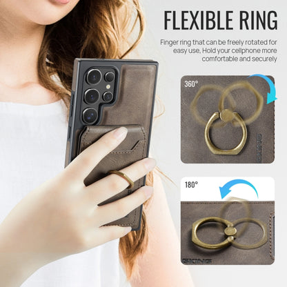 For Samsung Galaxy S24 Ultra 5G MAGKING K1 MagSafe Detachable Wallet RFID Back Cover Phone Case(Coffee) - Galaxy S24 Ultra 5G Cases by MAGKING | Online Shopping UK | buy2fix