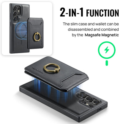 For Samsung Galaxy S24 Ultra 5G MAGKING K1 MagSafe Detachable Wallet RFID Back Cover Phone Case(Black) - Galaxy S24 Ultra 5G Cases by MAGKING | Online Shopping UK | buy2fix