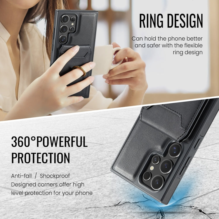 For Samsung Galaxy S24 Ultra 5G MAGKING K1 MagSafe Detachable Wallet RFID Back Cover Phone Case(Black) - Galaxy S24 Ultra 5G Cases by MAGKING | Online Shopping UK | buy2fix
